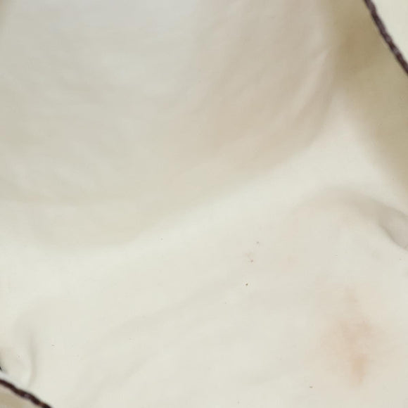 FENDI Zucca Canvas Tote Bag White Silver Auth BD1245