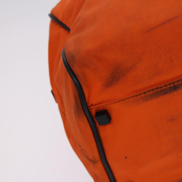 GUCCI Boston Bag Nylon Orange Black Auth BD1263