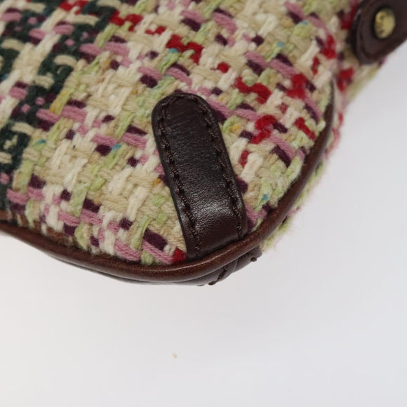 BURBERRY Shoulder Bag Wool Beige Auth BD1264