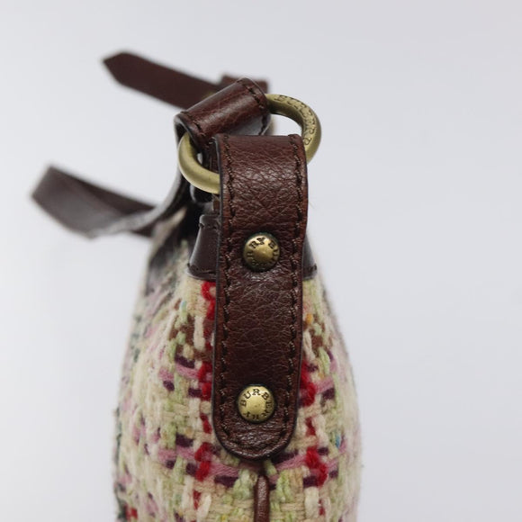 BURBERRY Shoulder Bag Wool Beige Auth BD1264