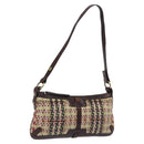 BURBERRY Shoulder Bag Wool Beige Auth BD1264-1