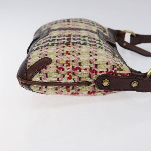 BURBERRY Shoulder Bag Wool Beige Auth BD1264