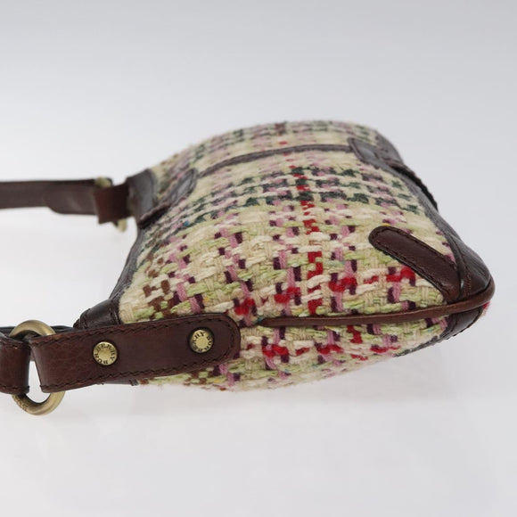 BURBERRY Shoulder Bag Wool Beige Auth BD1264