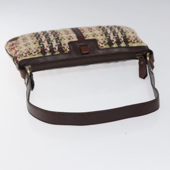 BURBERRY Shoulder Bag Wool Beige Auth BD1264