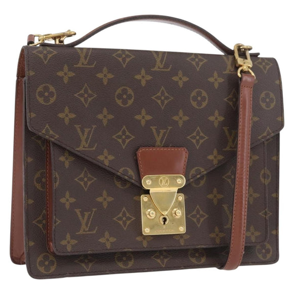 LOUIS VUITTON Monogram Monceau 28 Hand Bag M51185 LV Auth BD1270
