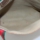 GUCCI GG Supreme Web Sherry Line Bag PVC Beige Green Red 39 02 003 Auth BD1278-10