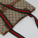 GUCCI GG Supreme Web Sherry Line Bag PVC Beige Green Red 39 02 003 Auth BD1278-6