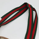 GUCCI GG Supreme Web Sherry Line Bag PVC Beige Green Red 39 02 003 Auth BD1278-14