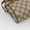 GUCCI GG Supreme Web Sherry Line Bag PVC Beige Gold 56 02 087 Auth BD1279-11