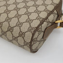 GUCCI GG Supreme Web Sherry Line Bag PVC Beige Gold 56 02 087 Auth BD1279-12