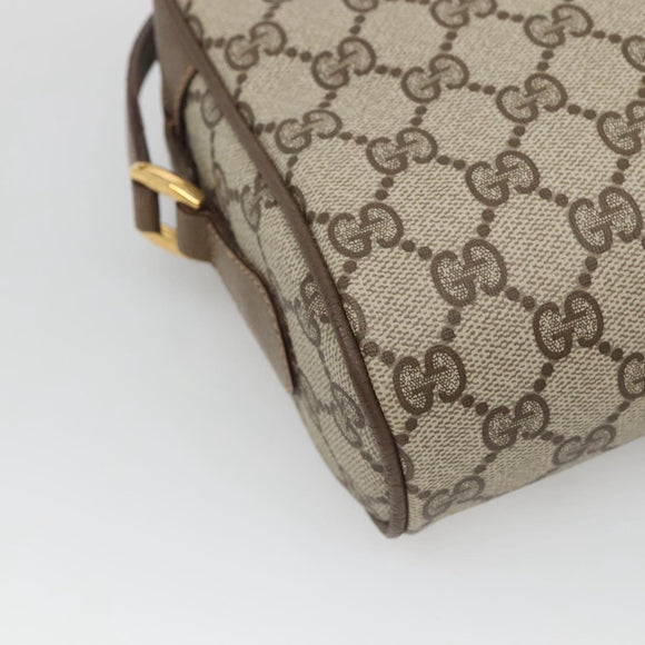 GUCCI GG Supreme Web Sherry Line Bag PVC Beige Gold 56 02 087 Auth BD1279
