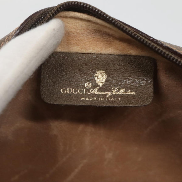 GUCCI GG Supreme Web Sherry Line Bag PVC Beige Gold 56 02 087 Auth BD1279