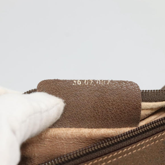 GUCCI GG Supreme Web Sherry Line Bag PVC Beige Gold 56 02 087 Auth BD1279