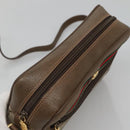 GUCCI GG Supreme Web Sherry Line Bag PVC Beige Gold 56 02 087 Auth BD1279-6