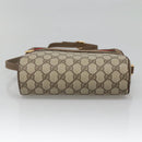 GUCCI GG Supreme Web Sherry Line Bag PVC Beige Gold 56 02 087 Auth BD1279-9
