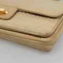 BALLY Shoulder Bag Leather Beige Auth BD1284-9