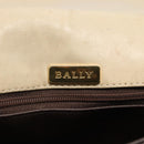 BALLY Shoulder Bag Leather Beige Auth BD1284-10