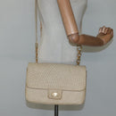BALLY Shoulder Bag Leather Beige Auth BD1284-20