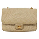 BALLY Shoulder Bag Leather Beige Auth BD1284-13