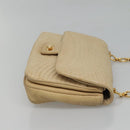 BALLY Shoulder Bag Leather Beige Auth BD1284-3