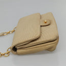 BALLY Shoulder Bag Leather Beige Auth BD1284-4