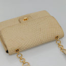 BALLY Shoulder Bag Leather Beige Auth BD1284-6