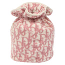 Christian Dior Pile Trotter Hand Bag Pink White Auth BD1288-2