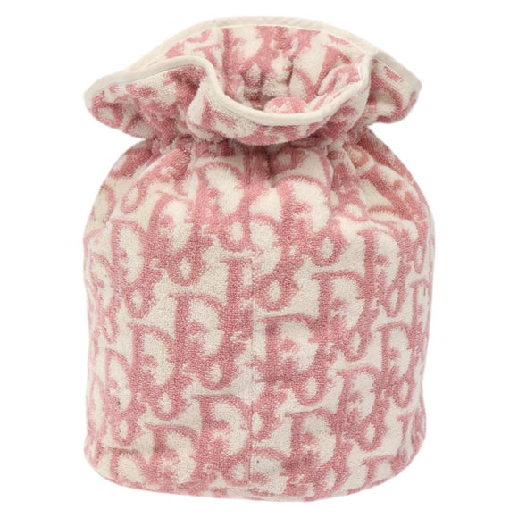 Christian Dior Pile Trotter Hand Bag Pink White Auth BD1288