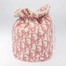 Christian Dior Pile Trotter Hand Bag Pink White Auth BD1288-5