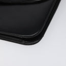 Christian Dior Chain Shoulder Bag Leather Black Gold Auth BD129-9