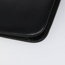 Christian Dior Chain Shoulder Bag Leather Black Gold Auth BD129-15