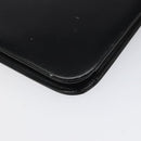 Christian Dior Chain Shoulder Bag Leather Black Gold Auth BD129-16