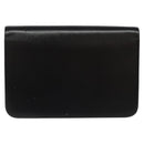 Christian Dior Chain Shoulder Bag Leather Black Gold Auth BD129-2