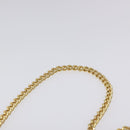 Christian Dior Chain Shoulder Bag Leather Black Gold Auth BD129-8