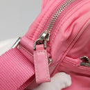 PRADA Shoulder Bag Nylon Pink Silver Auth BD1291-15