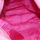 PRADA Shoulder Bag Nylon Pink Silver Auth BD1291-18