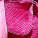 PRADA Shoulder Bag Nylon Pink Silver Auth BD1291-21