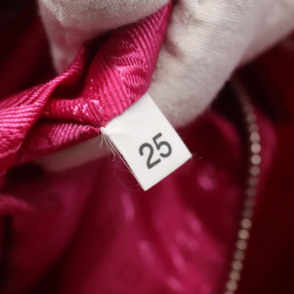 PRADA Shoulder Bag Nylon Pink Silver Auth BD1291