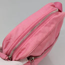 PRADA Shoulder Bag Nylon Pink Silver Auth BD1291-6