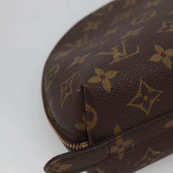 LOUIS VUITTON Monogram Trousse Demi Ronde Cosmetic Pouch M47520 LV Auth BD1294
