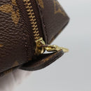 LOUIS VUITTON Monogram Trousse Demi Ronde Cosmetic Pouch M47520 LV Auth BD1294-8