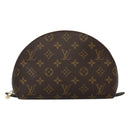 LOUIS VUITTON Monogram Trousse Demi Ronde Cosmetic Pouch M47520 LV Auth BD1294-13