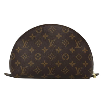 LOUIS VUITTON Monogram Trousse Demi Ronde Cosmetic Pouch M47520 LV Auth BD1294 - 0