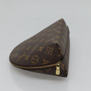 LOUIS VUITTON Monogram Trousse Demi Ronde Cosmetic Pouch M47520 LV Auth BD1294-3
