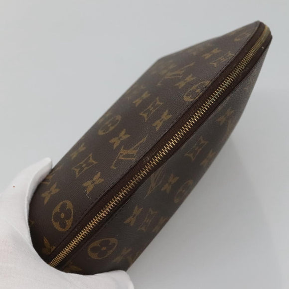LOUIS VUITTON Monogram Trousse Demi Ronde Cosmetic Pouch M47520 LV Auth BD1294