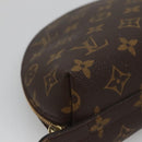 LOUIS VUITTON Monogram Trousse Demi Ronde Cosmetic Pouch M47520 LV Auth BD1294-14