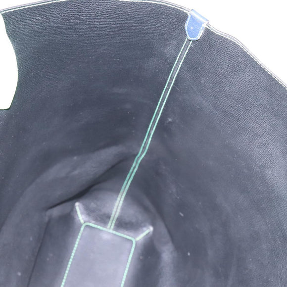 BURBERRY Nova Check Tote Bag PVC Leather Beige Green Silver Auth BD130