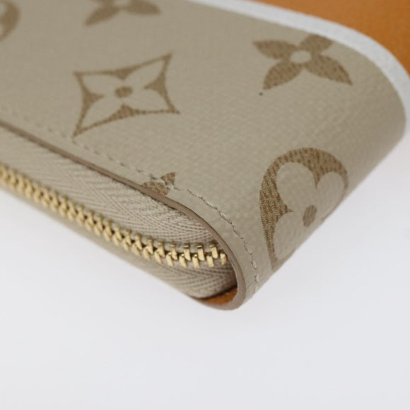 LOUIS VUITTON Monogram Monopanam Zippy Coin Purse Beige M82691 LV Auth BD1311AM