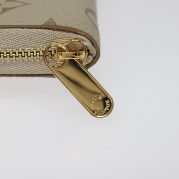 LOUIS VUITTON Monogram Monopanam Zippy Coin Purse Beige M82691 LV Auth BD1311AM