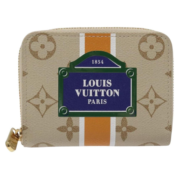 LOUIS VUITTON Monogram Monopanam Zippy Coin Purse Beige M82691 LV Auth BD1311AM